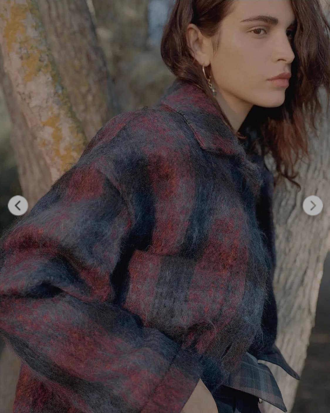 바네사브루노 모헤어 체크 자켓 코트 S 사이즈 상품이미지1