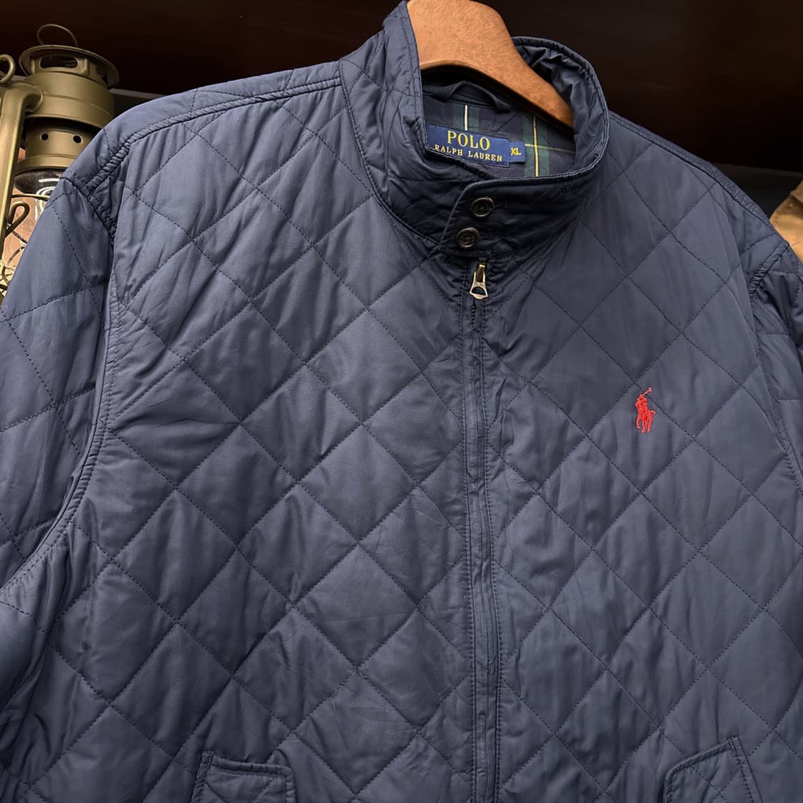 신형라벨 폴로 랄프로렌 다이아몬드 퀼팅자켓 프레피 타탄체크 안감 N836 상품이미지3