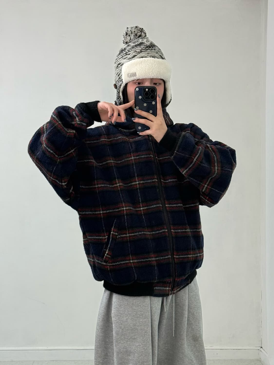 멜톤 made in USA 후드 퍼 자켓 상품이미지2