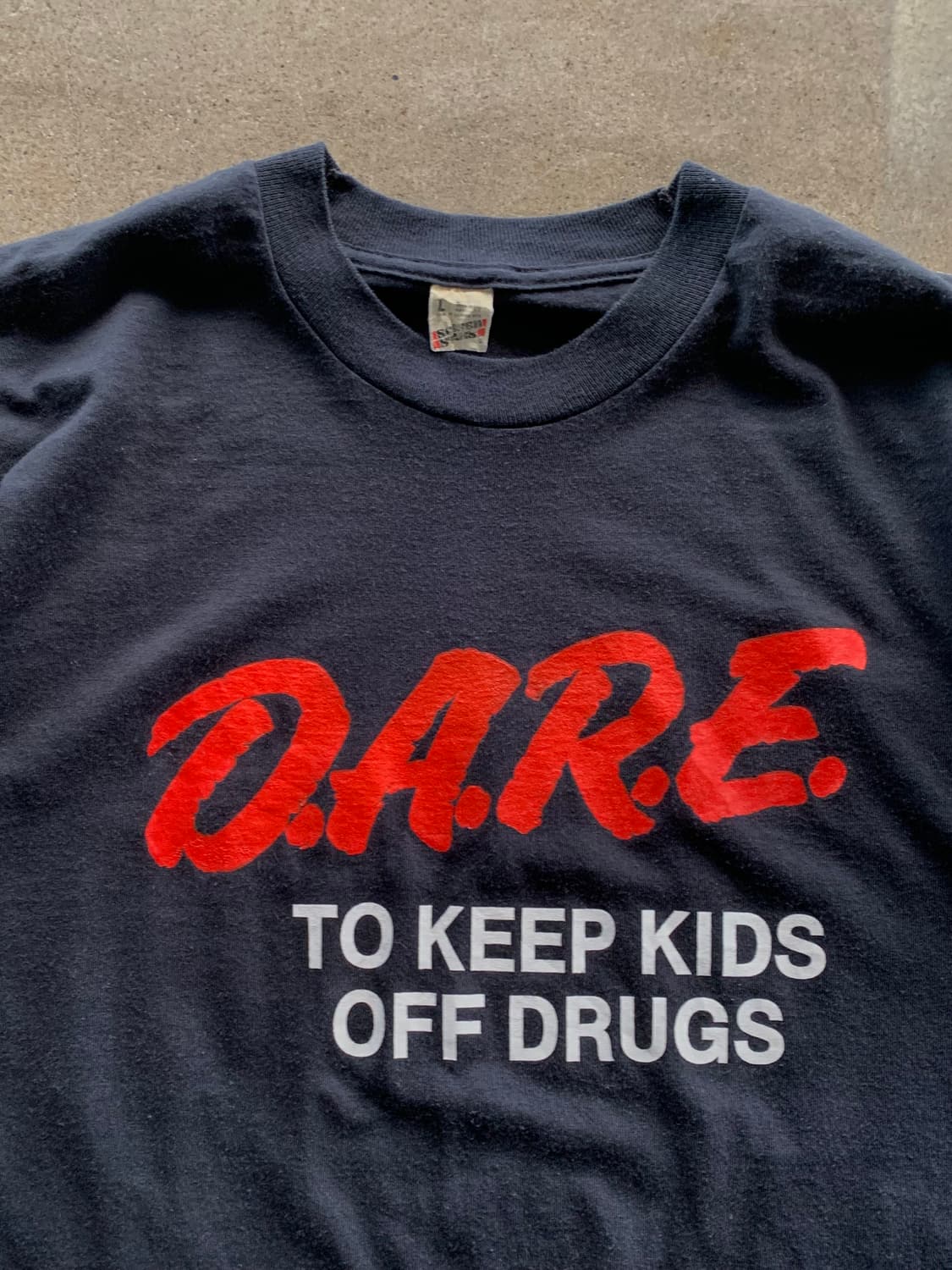 80s DARE 마약 단속 프로그램 프로모션 티셔츠 상품이미지2