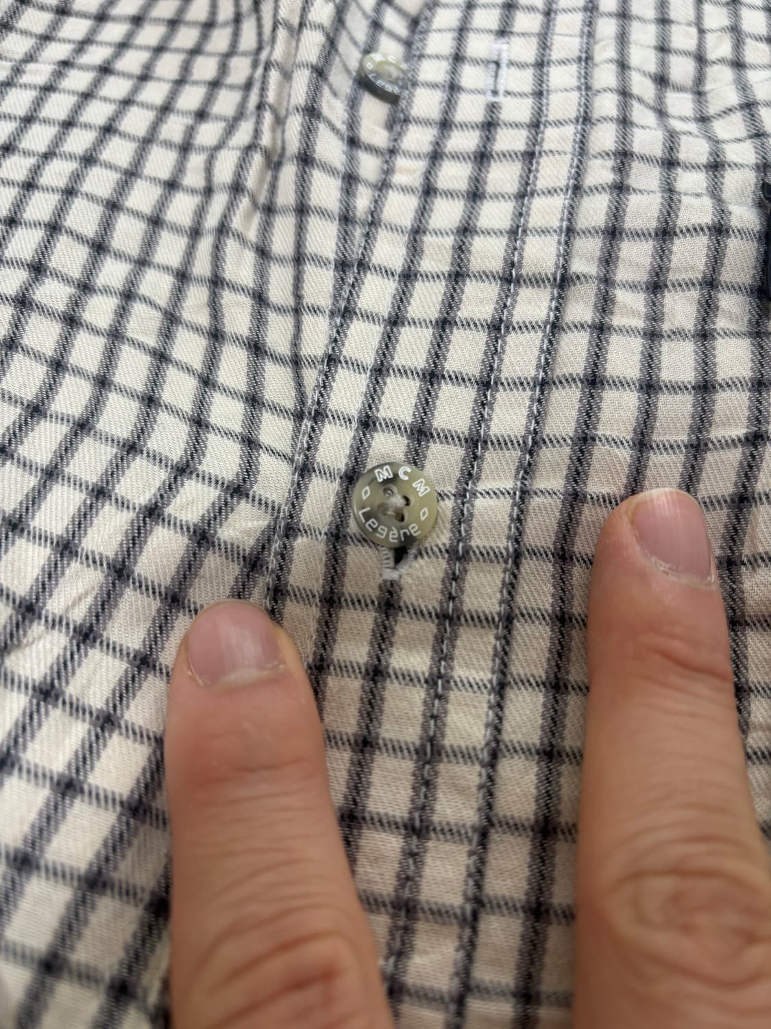 일본판 MCM 체크 셔츠 사이즈 105 상품이미지5