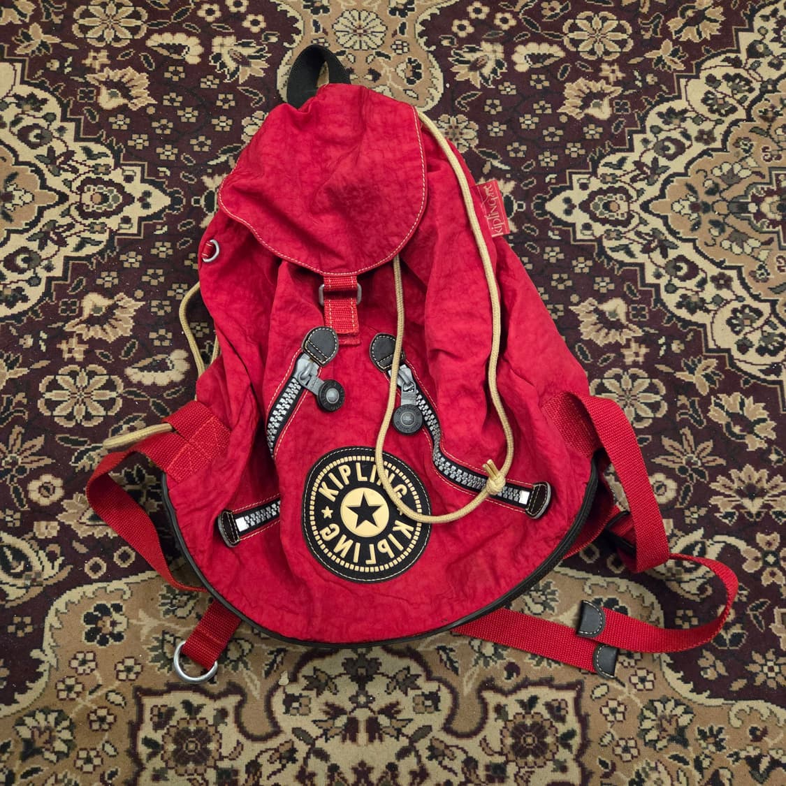 키플링 백팩 럭색 복조리백팩 레드 왕로고 상품이미지1