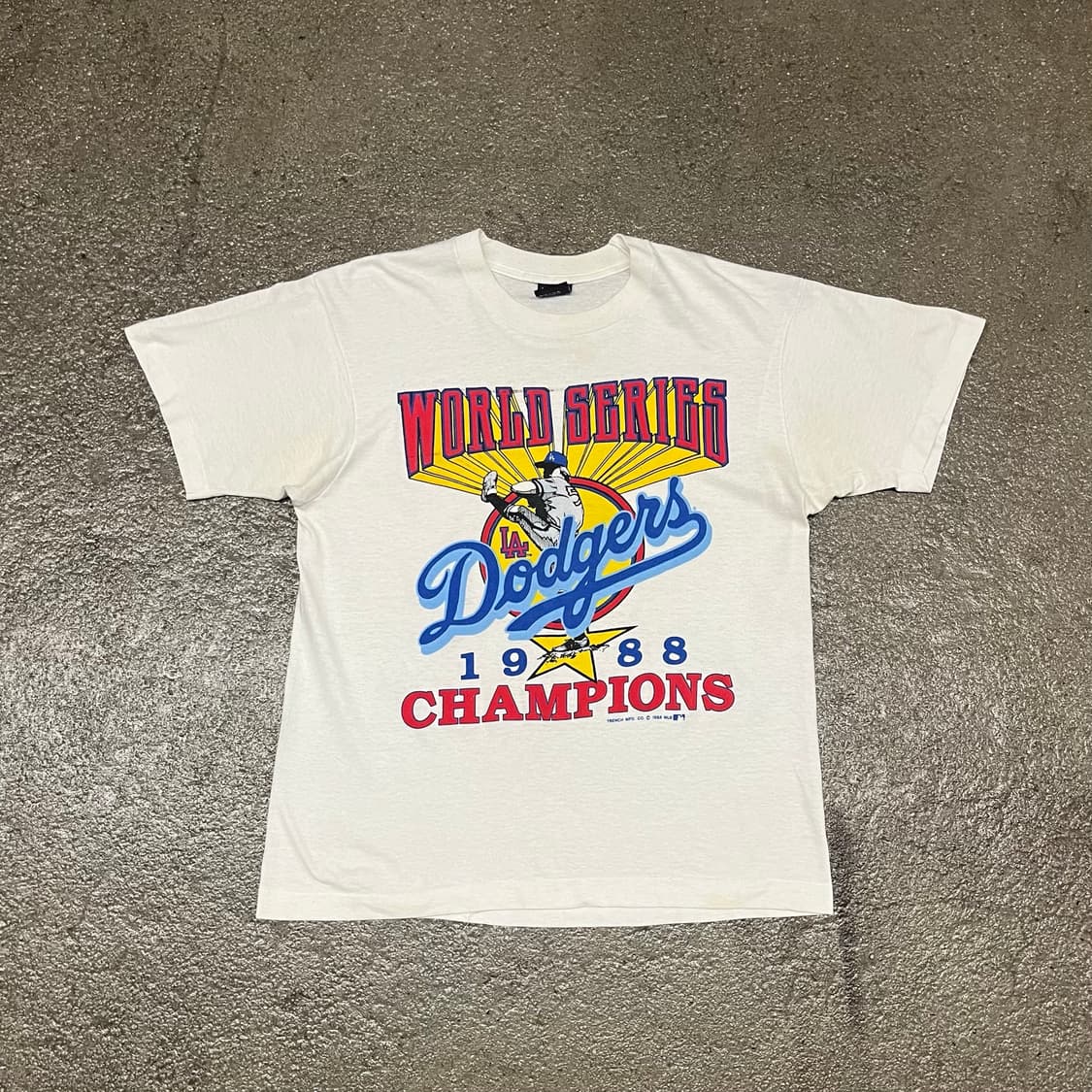 80s MLB LA다저스 프린팅 티셔츠 (95-100) 상품이미지1