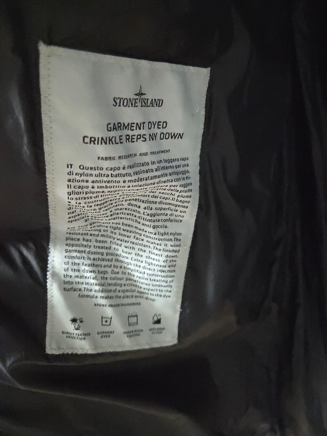 (희귀) 스톤아일랜드 크링클랩스 드레이크 롱패딩 블랙 L 상품이미지6