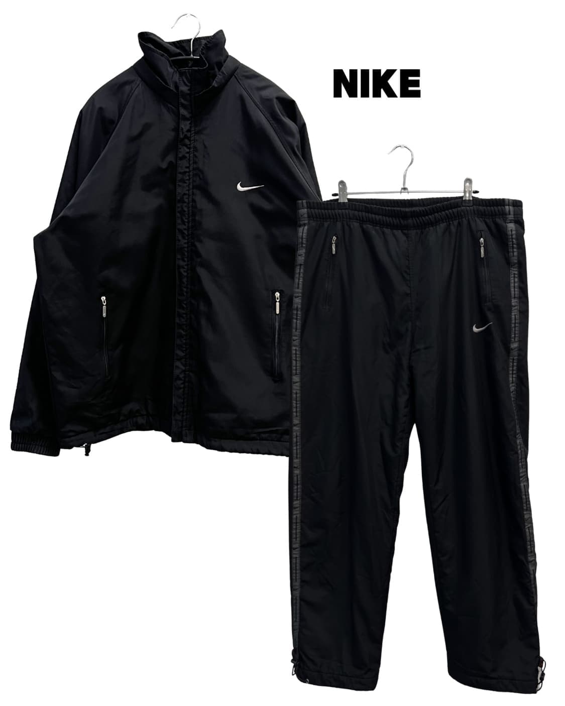 (L) 나이키 올드스쿨 사이드테잎 웜업 셋업 블랙 상품이미지1