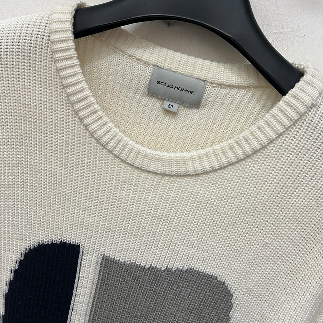 솔리드옴므 그래픽 울 니트 105 상품이미지3