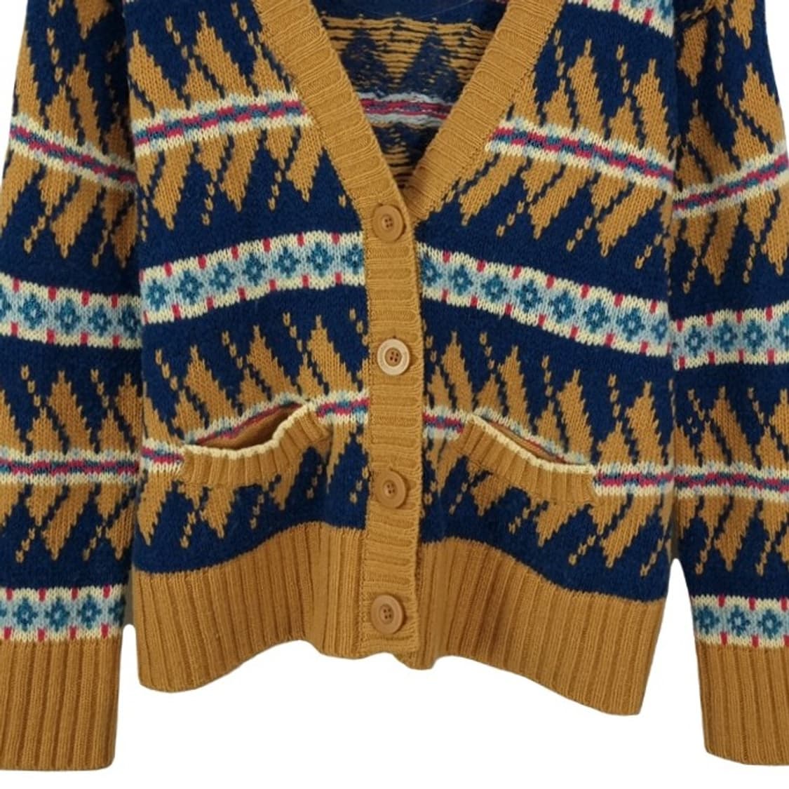 [써스데이아일랜드] 에스닉 패턴 브이넥 니트 가디건 M19111 상품이미지5