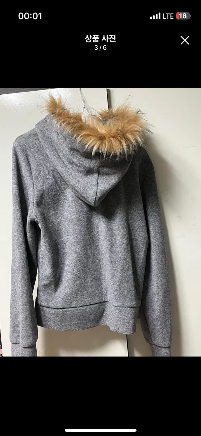 런웨이티켓 퍼 후드집업 오운서 그레이 s 상품이미지3