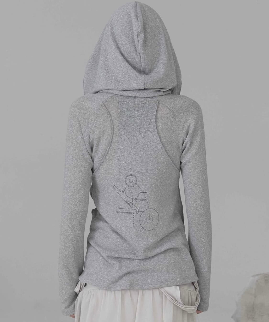 오호스 랩 볼레로 니트 후드 상품이미지1