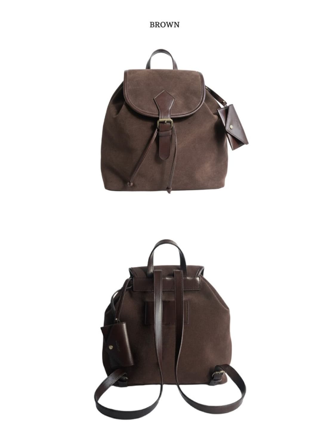 새상품 ) ANOETIC 아노에틱 브라운 백팩 환승연애 이서경 가방 상품이미지6