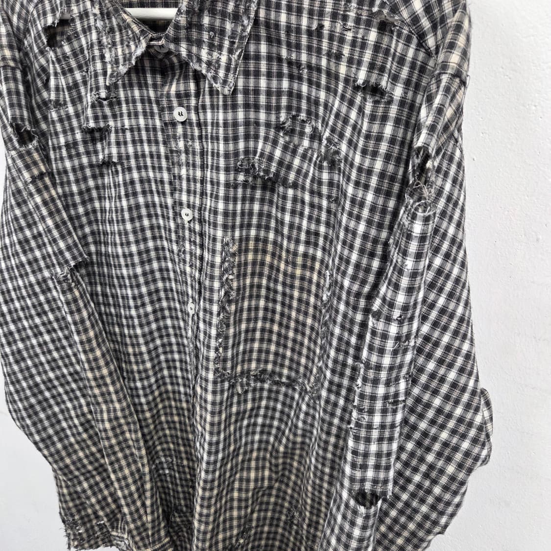 빈티지 페이딩 체크셔츠 상품이미지4