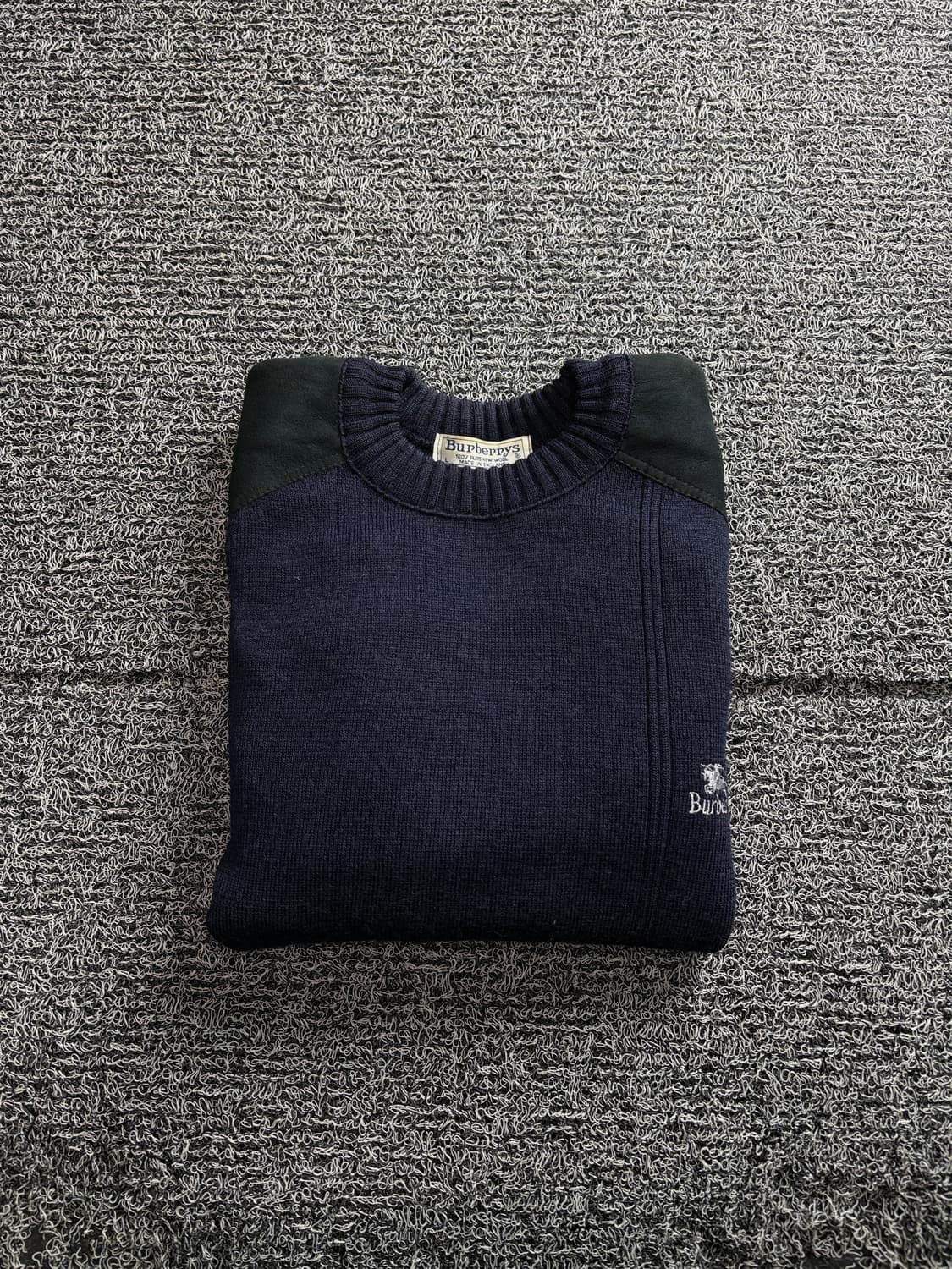 90s 버버리 런던 클래식 앨보패치 코만도 니트 3249 상품이미지1