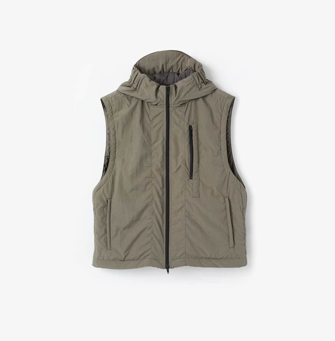 [새상품]르마드 패디드 후드 베스트 그레이 상품이미지3