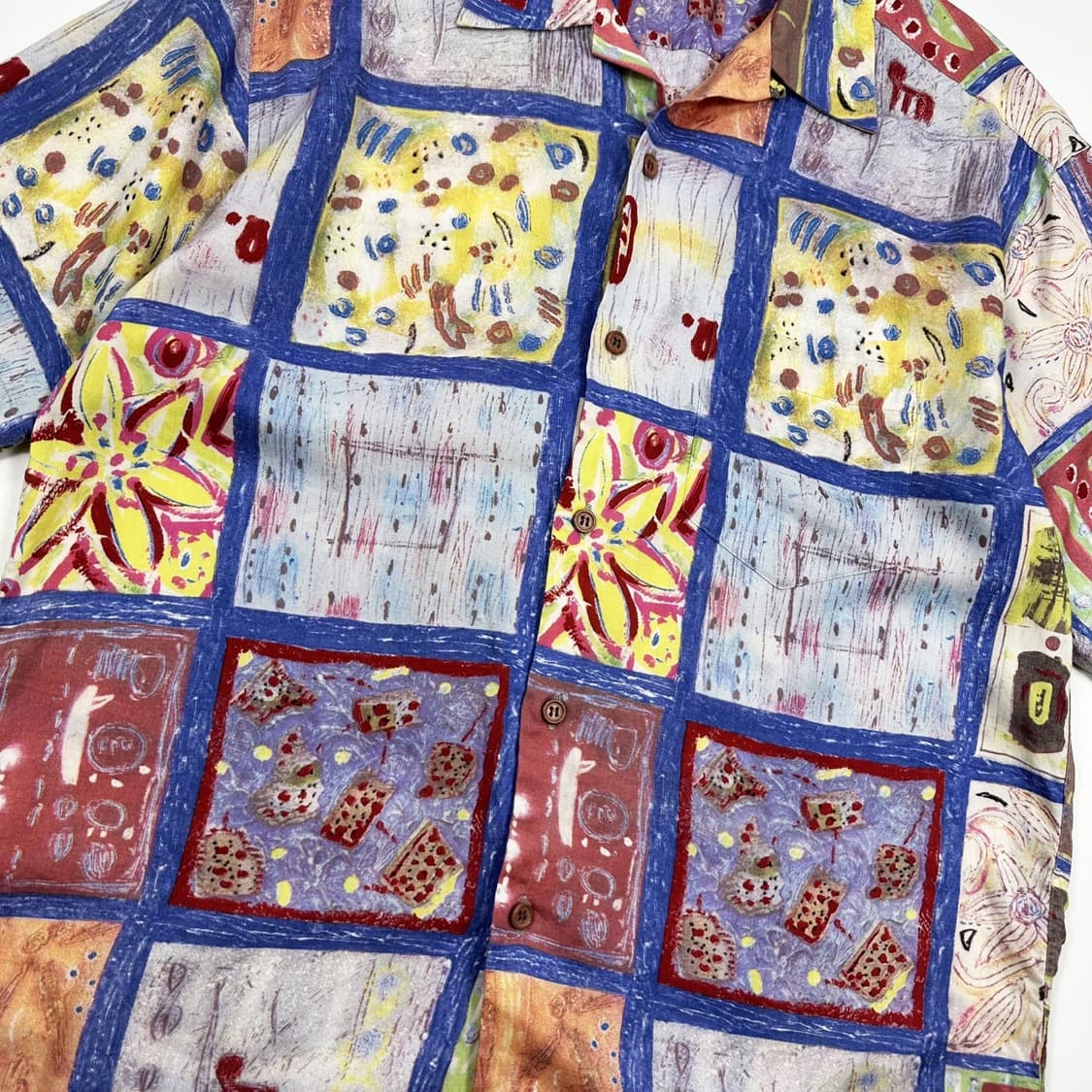 VTG 빈티지 하와이안 패턴 반팔 셔츠 (L) 상품이미지3
