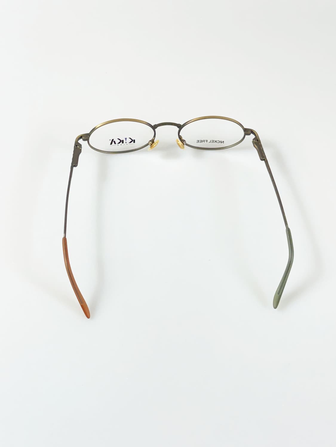 90s KIKA 그린 골드 오벌 프레임 빈티지 안경 상품이미지5