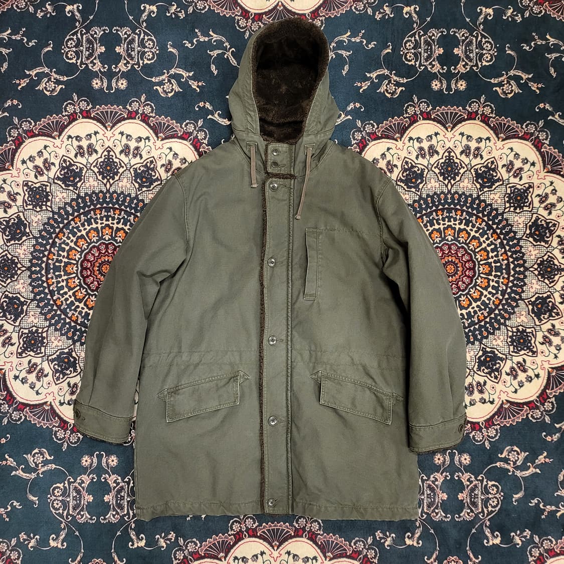 90s JAPAN UNIQLO 후드 야상 자켓 (XL) 상품이미지1