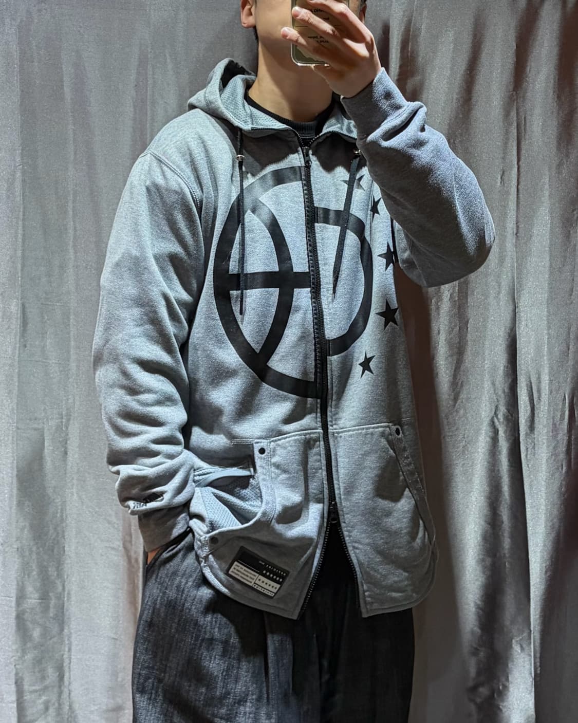 XXL 나이키 파이브스타 베스킷볼 그레이 후드집업 상품이미지1