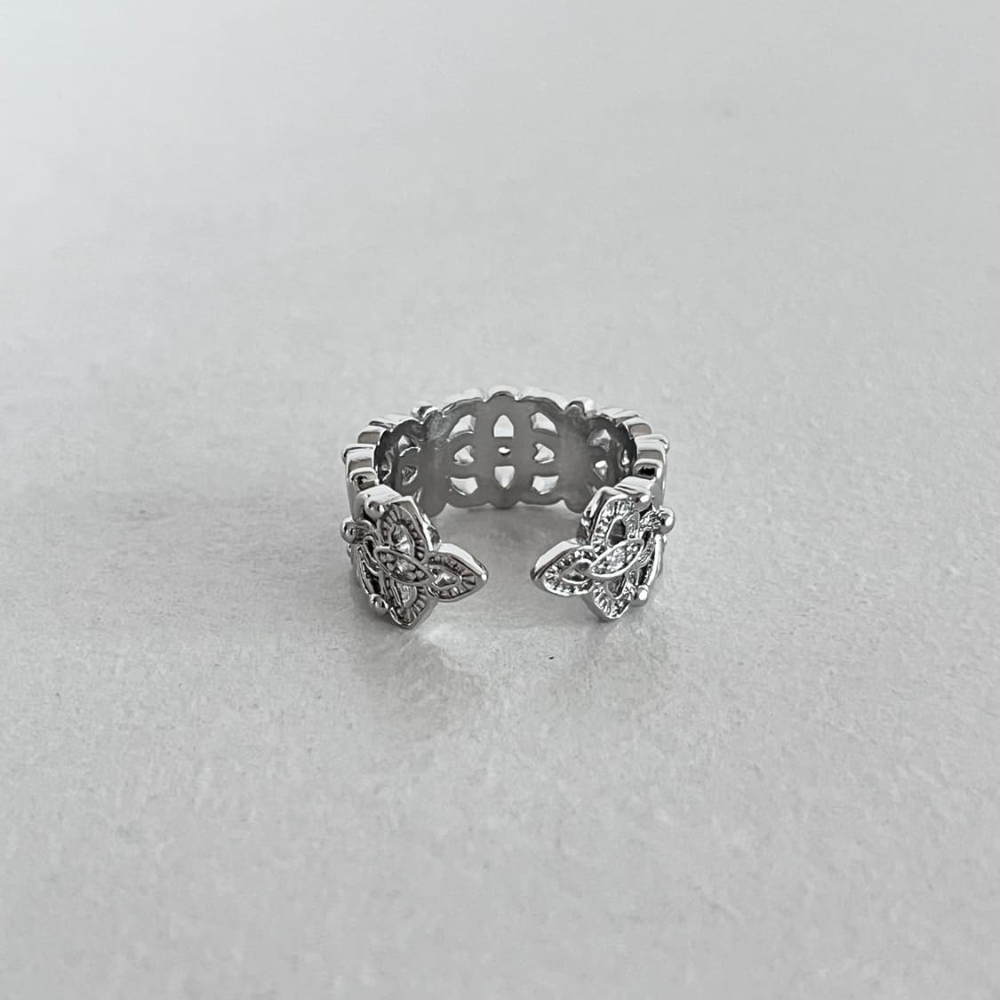 크롬 큐빅 반지 상품이미지3