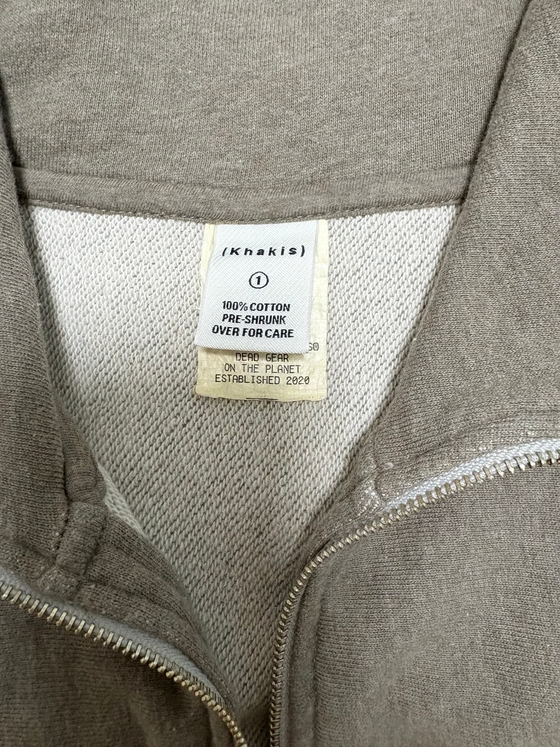 KHAKIS Heather Half Zip Pullover Sage 상품이미지2