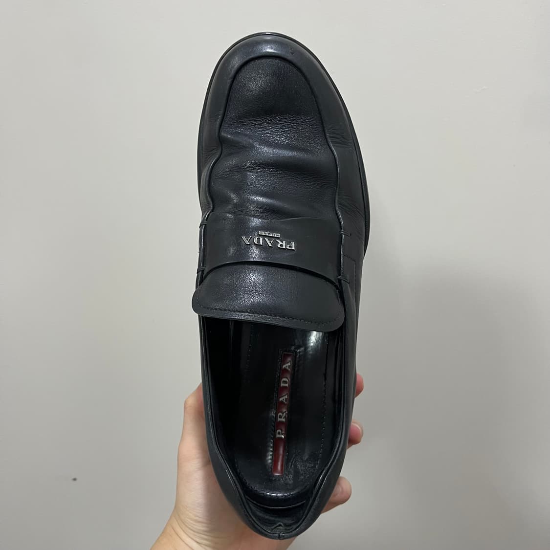 Prada Sports Logo Pointed Loafers 상품이미지6