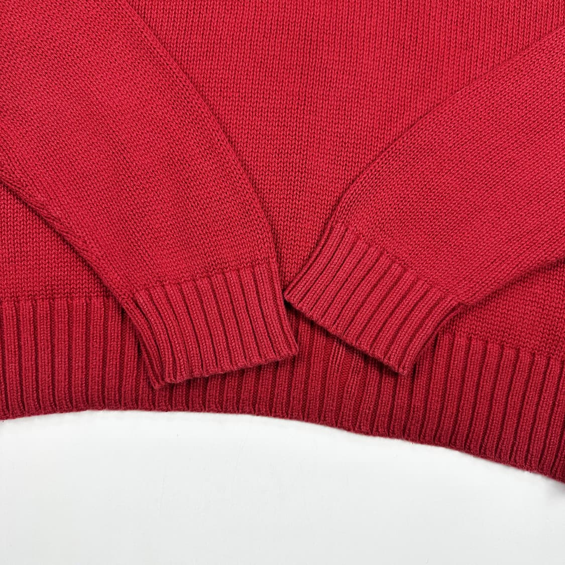 폴로 랄프로렌 빈티지 피마코튼 니트 레드 버건디 XL 상품이미지4