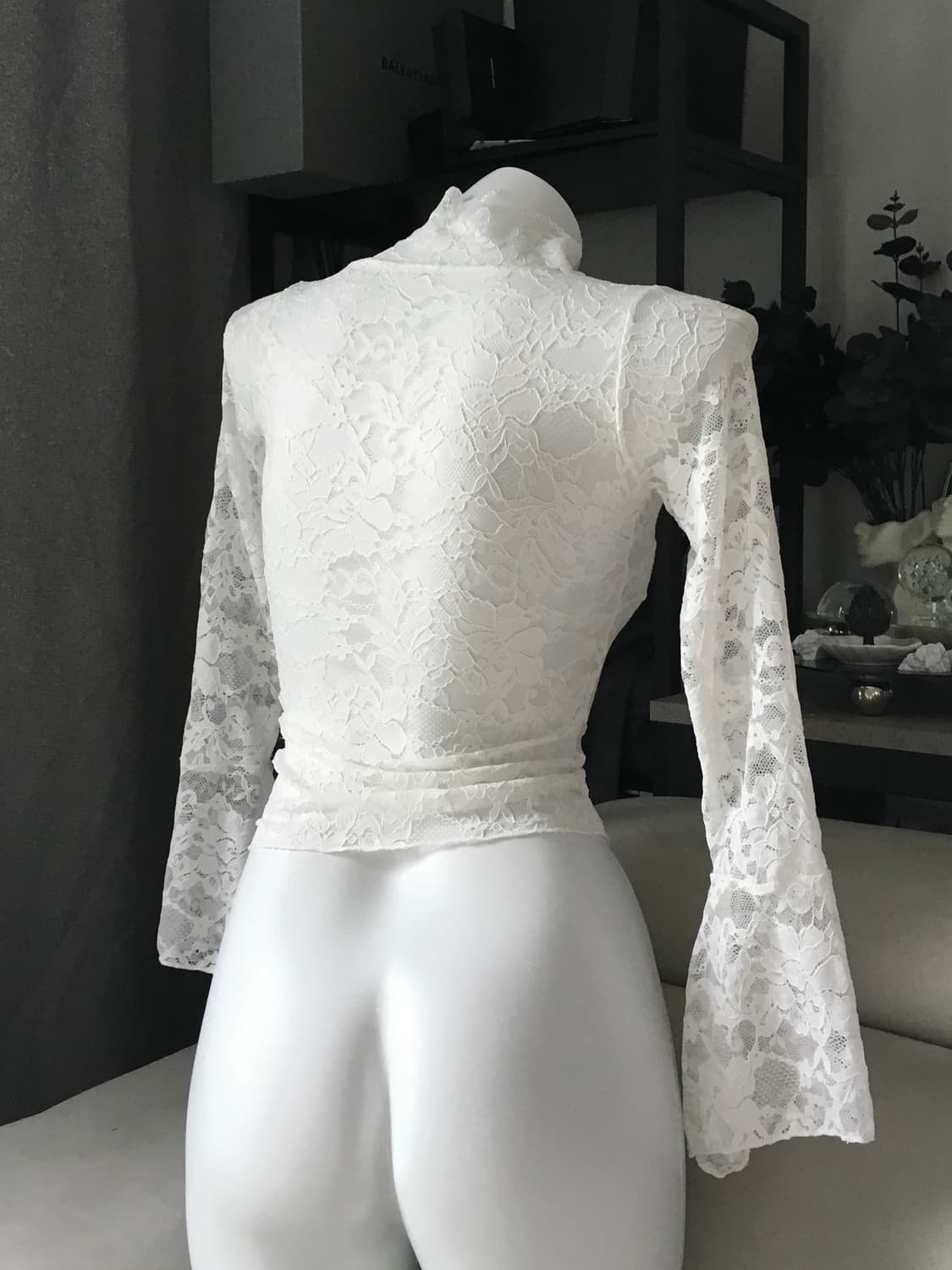 ༒ White Flower Lace Top  상품이미지3