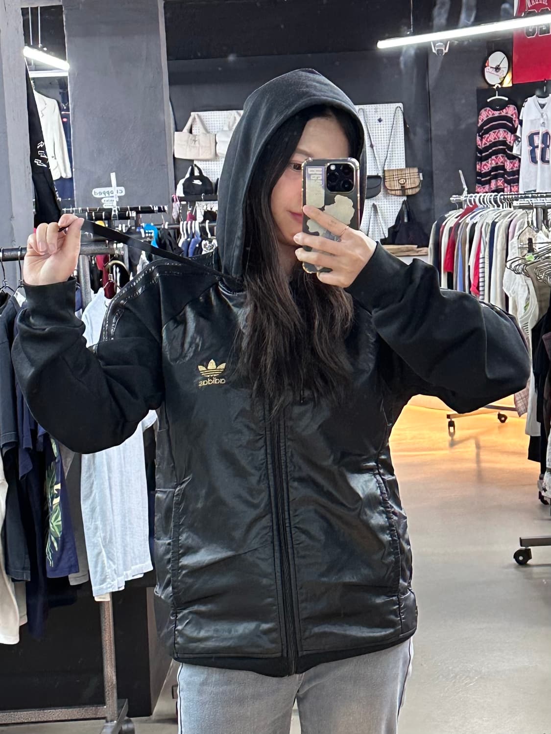 아디다스 유광 후드 져지 상품이미지2