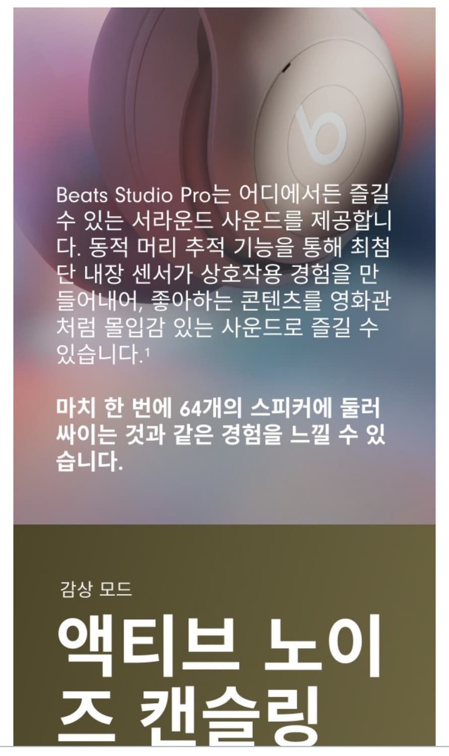 애플 비츠 스튜디오 프로 블랙 상품이미지8