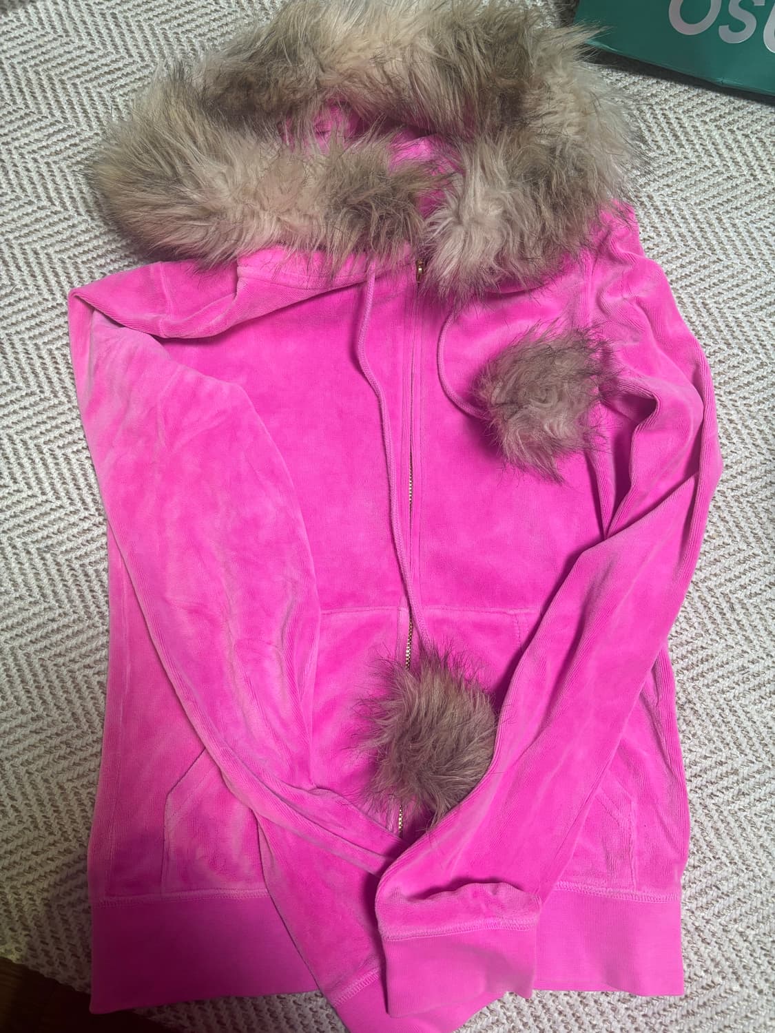 쥬시꾸뛰르 후드집업 핑크 판매합니다 상품이미지1