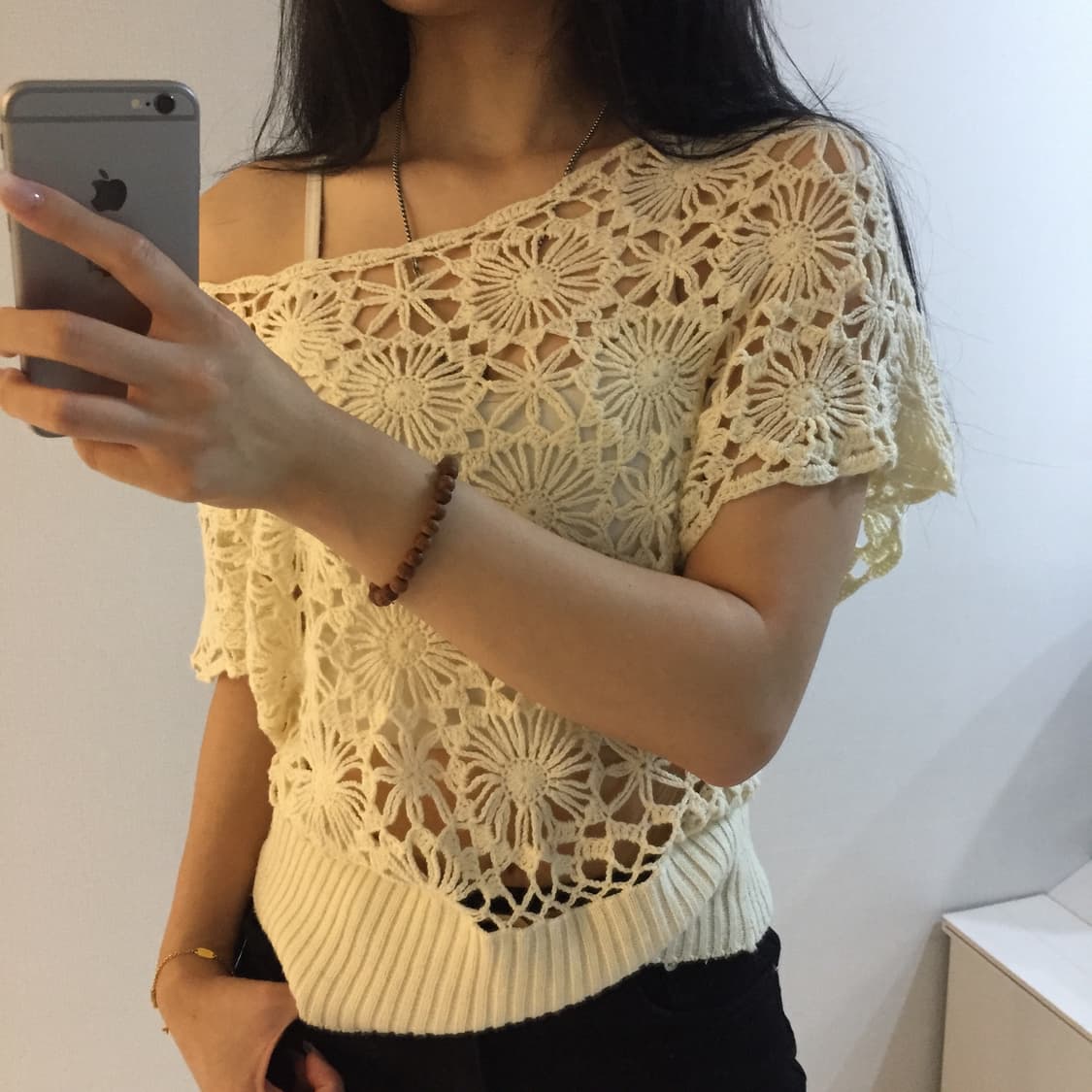 Forever21  레이스 플라워 패턴 레이어드 반팔 상품이미지3