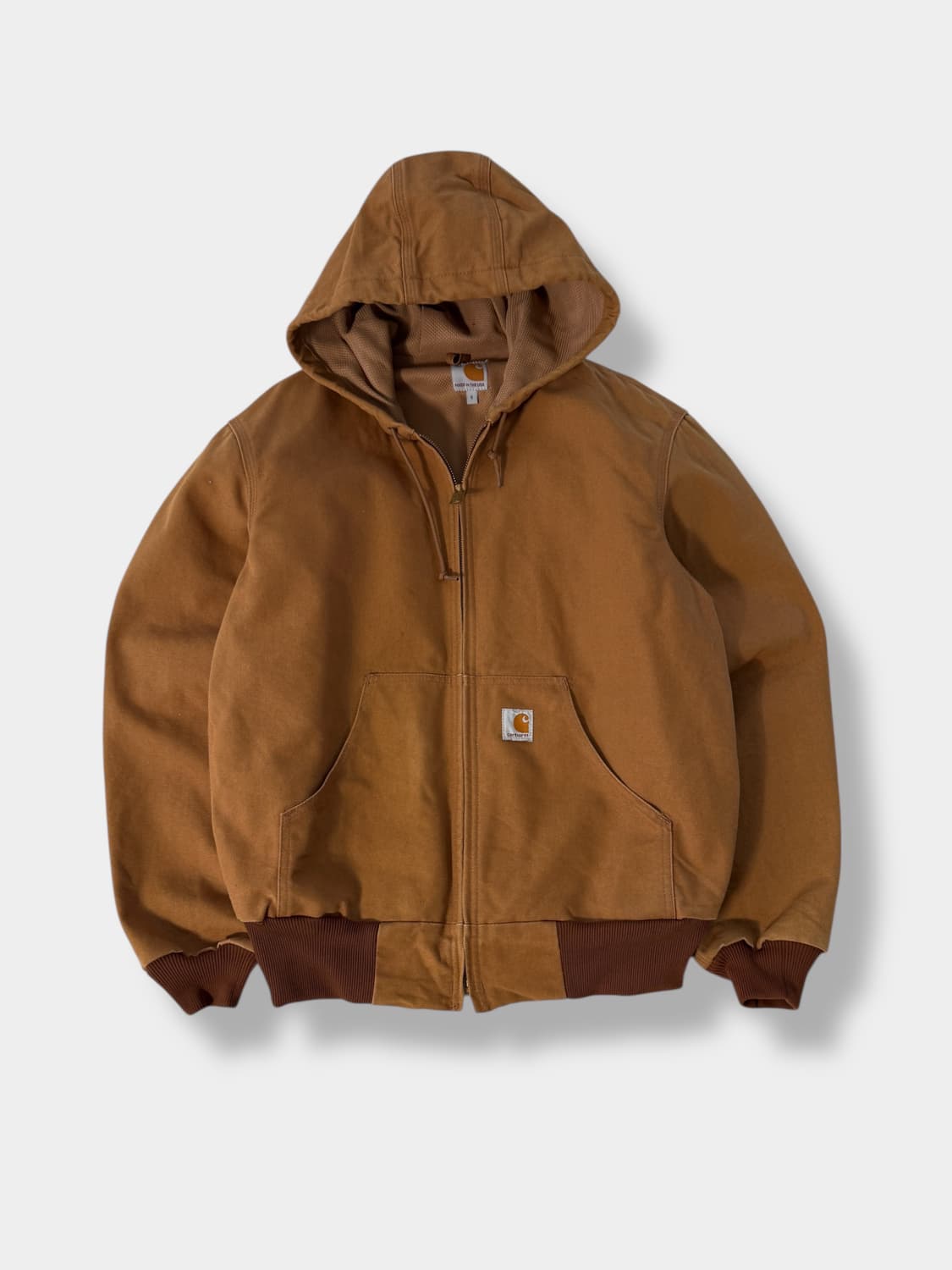 칼하트 usa 90's 루즈핏 브라운 덕 액티브 후드 자켓  상품이미지1