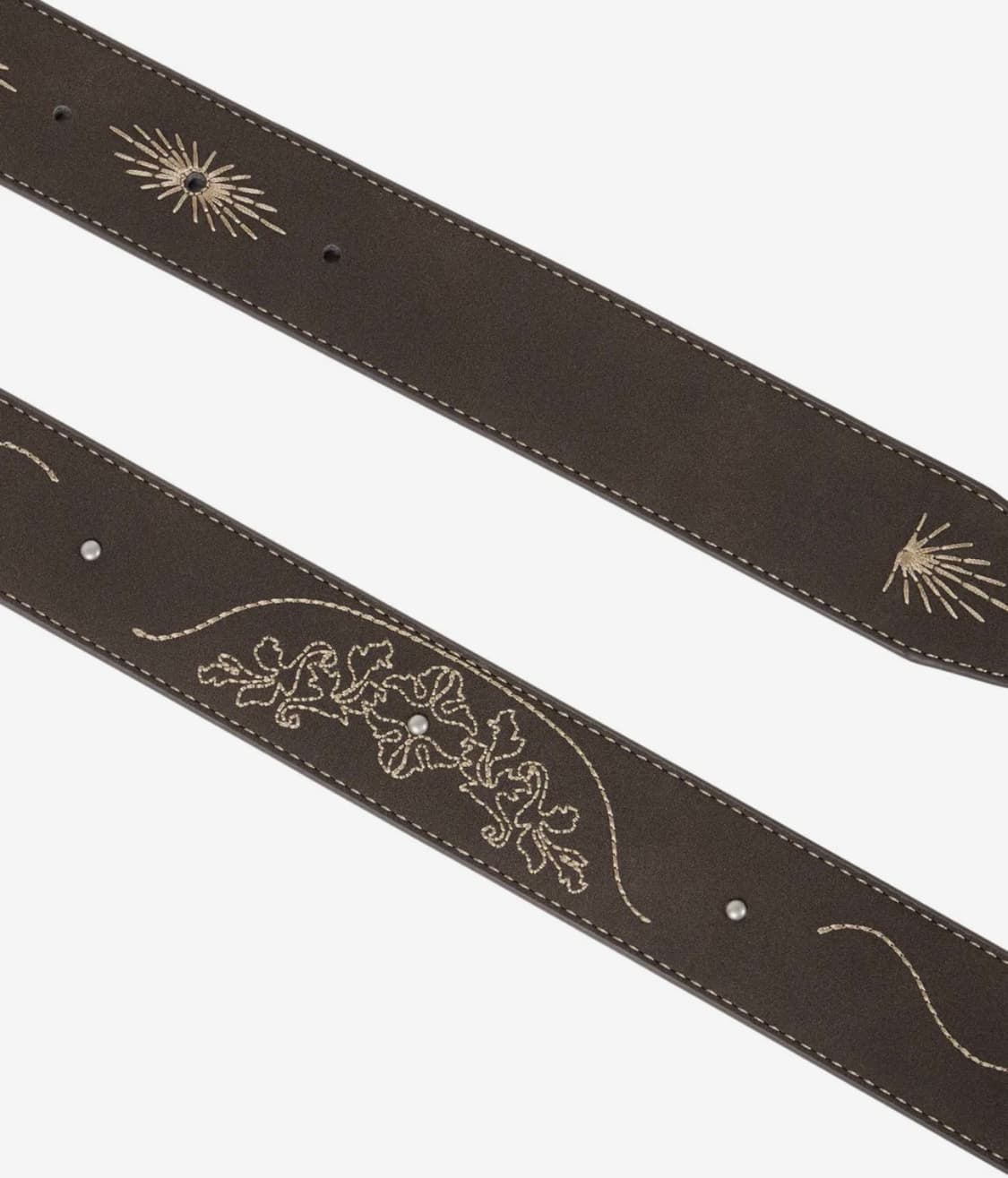 아캄 AAKAM Needlework Studded Belt (Brown) 상품이미지4