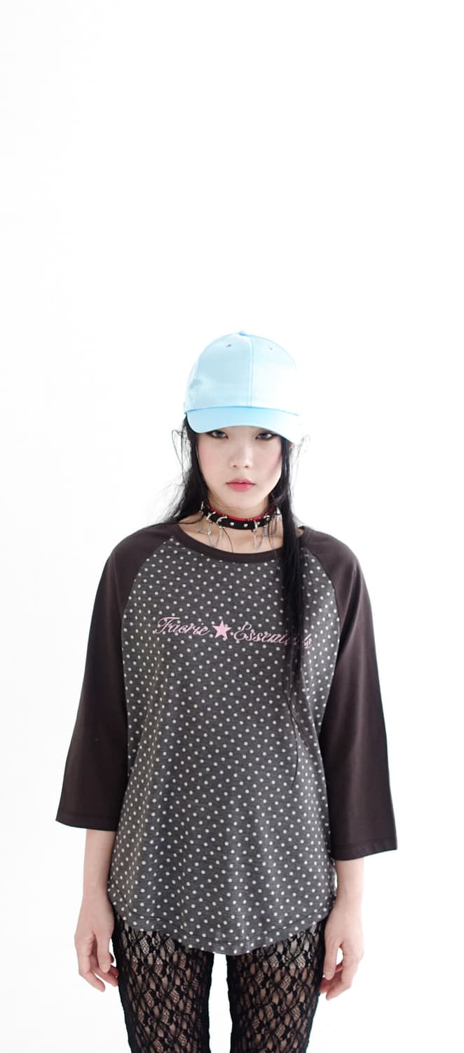 샵페어리 dot raglan sleeve top  상품이미지1