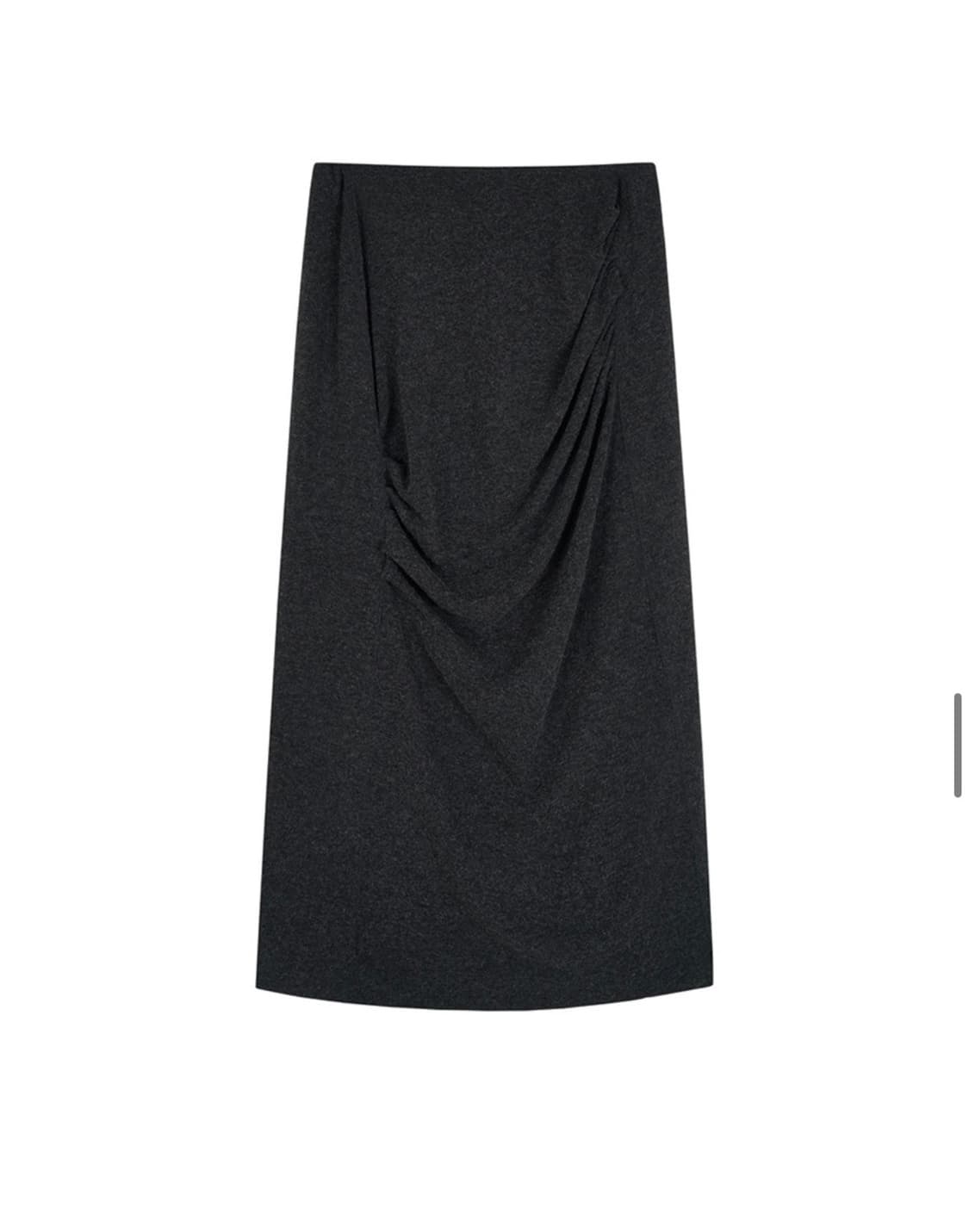 새상품)리포스 져지 셔링 맥시 스커트 차콜 상품이미지1