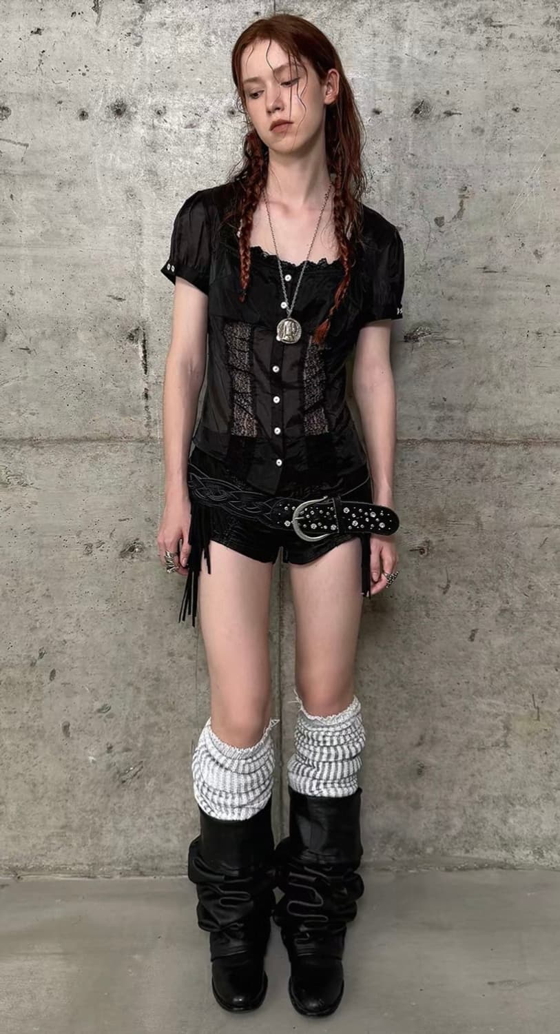 더블펀치 시스루 셔츠 상품이미지1