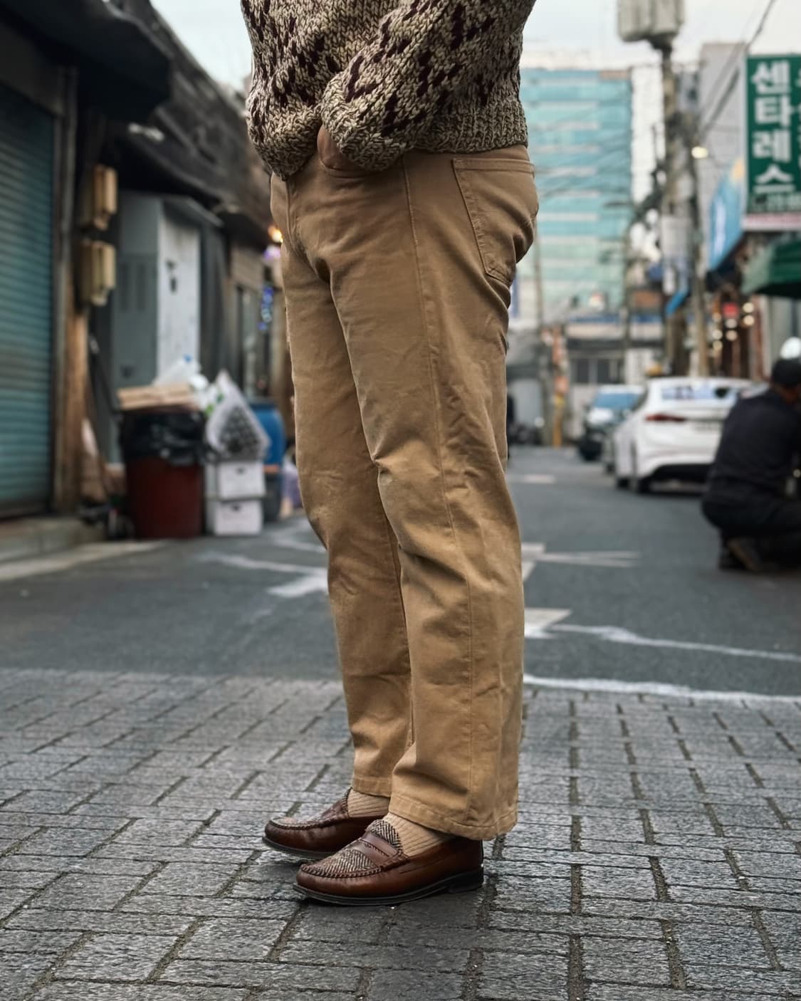 00‘s 리바이스 501 스트레이트 핏 카멜 데님 팬츠 36 상품이미지9