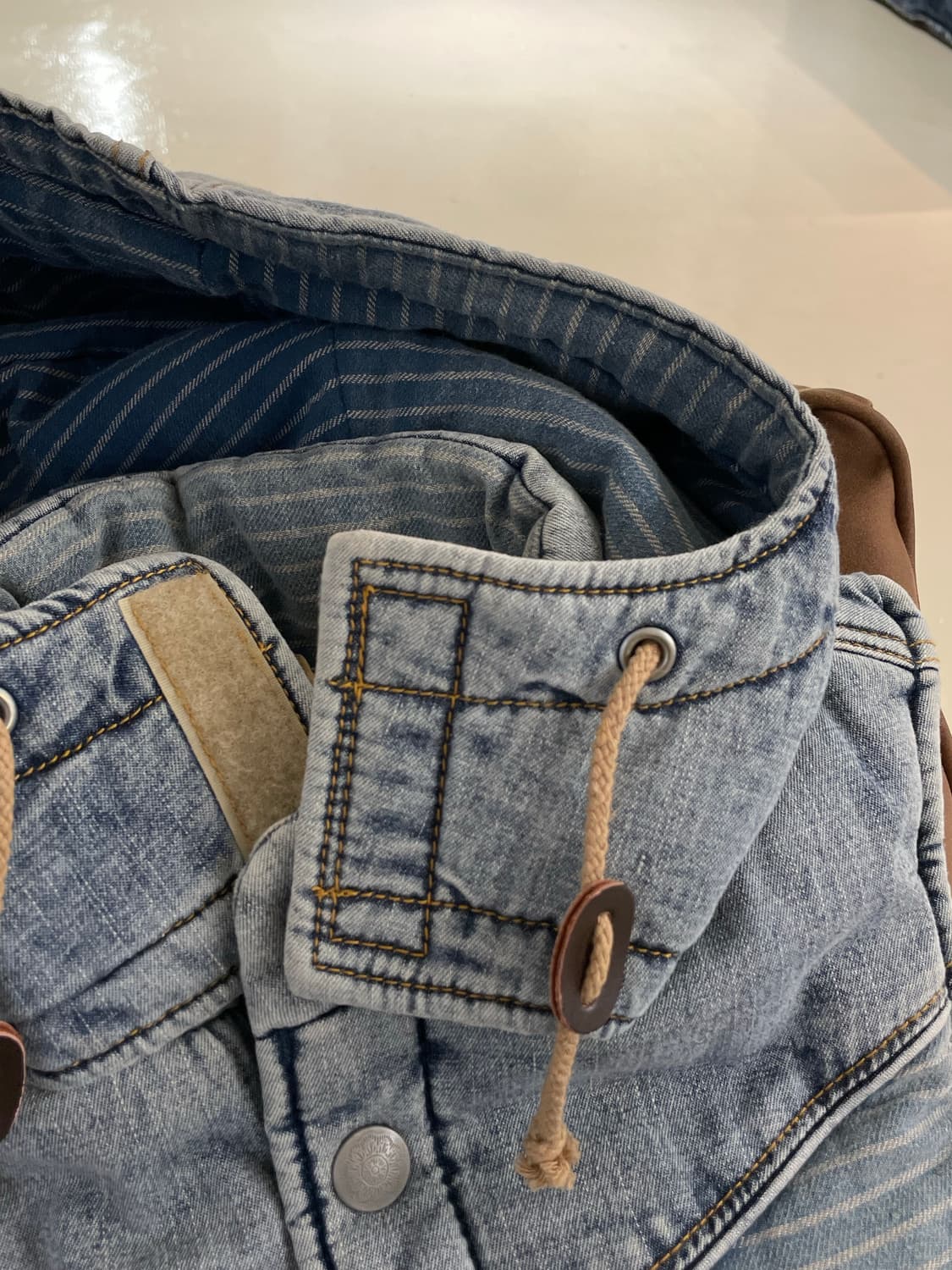 CubeSugar Japan 데님 패딩 베스트 상품이미지7