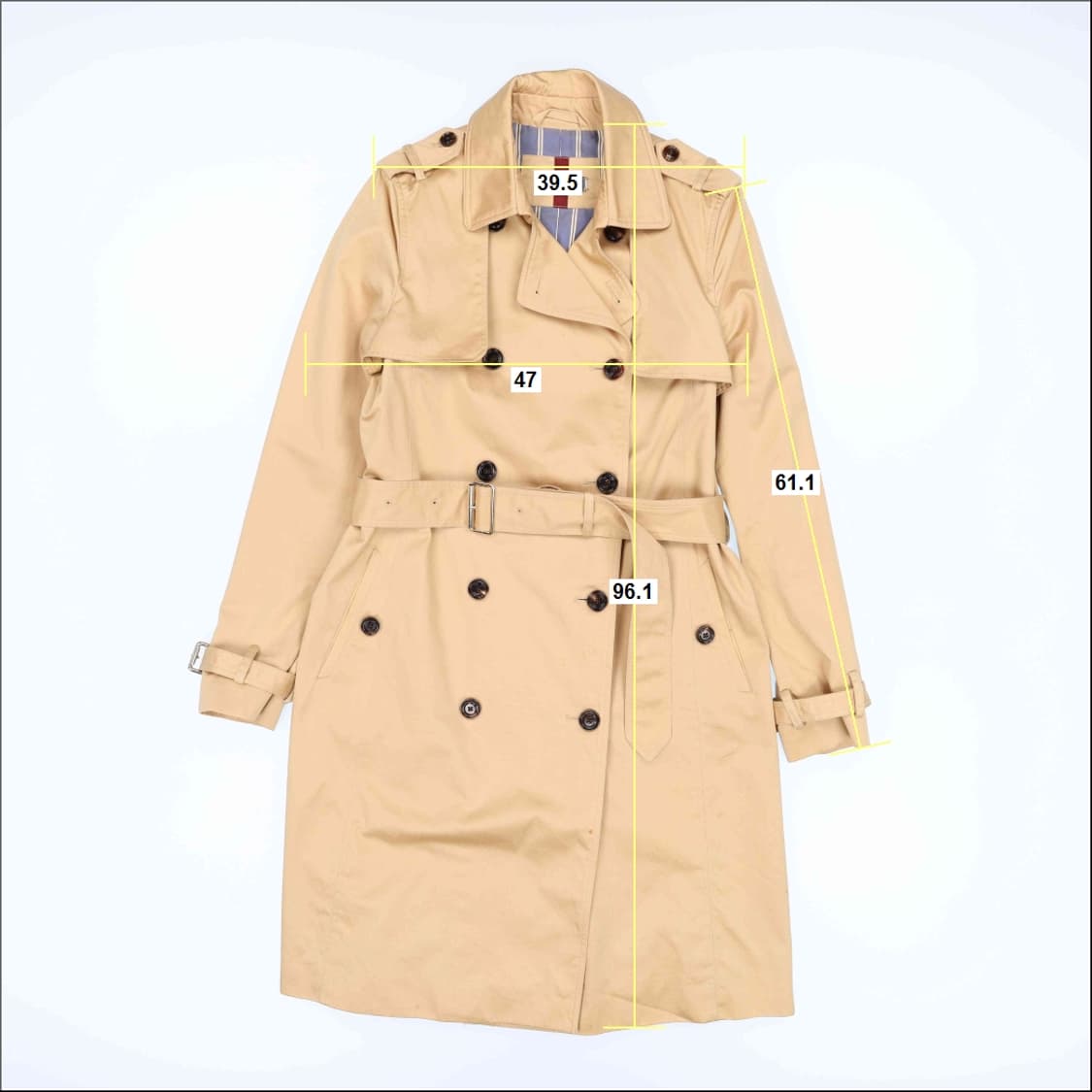 [M] 마시모두띠 여성 더블 버튼 트렌치 코트 N6964 상품이미지8