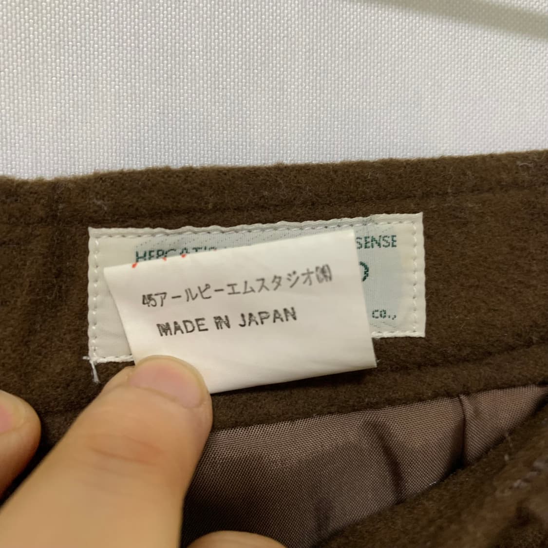 45rpm 일본 빈티지 울 미디 쇼츠 반바지 브라운 26인치 상품이미지4