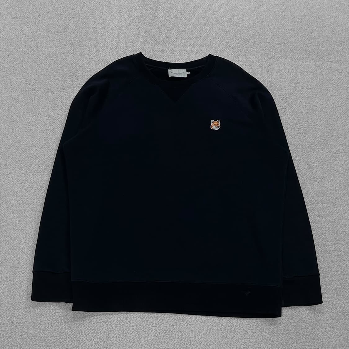 메종키츠네 폭스 헤드 맨투맨 블랙 상품이미지1