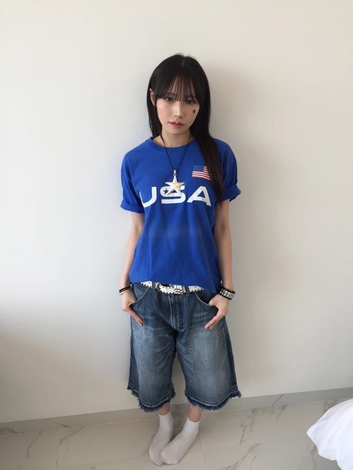 USA Samsung Sleeve Logo Tee in 상품이미지1