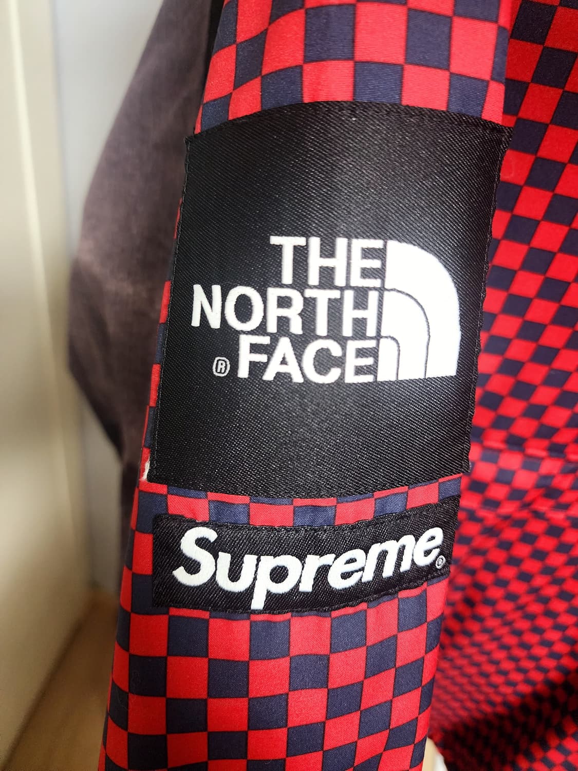 슈프림 노스페이스 체커 자켓 L 상품이미지4