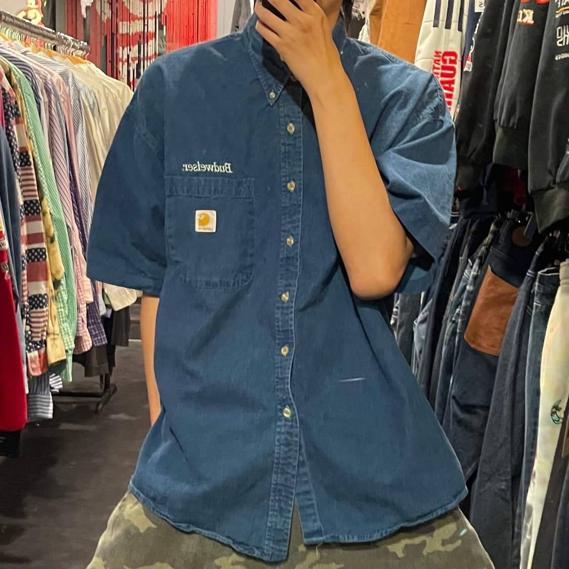 [IM] carhartt 칼하트 진청 데님 반팔셔츠 상품이미지3