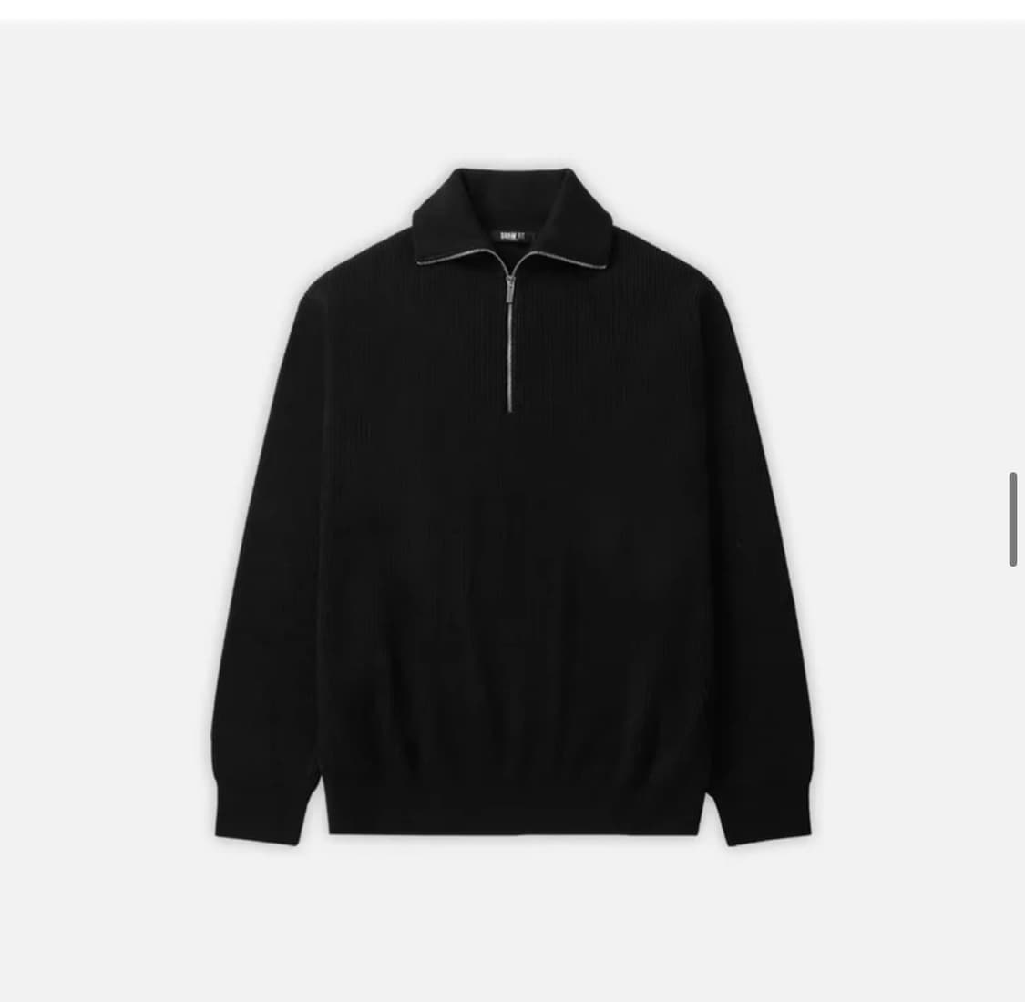 (새상품)(M) 드로우핏 오버사이즈 하프 집업 카라 울 니트 판매 상품이미지7