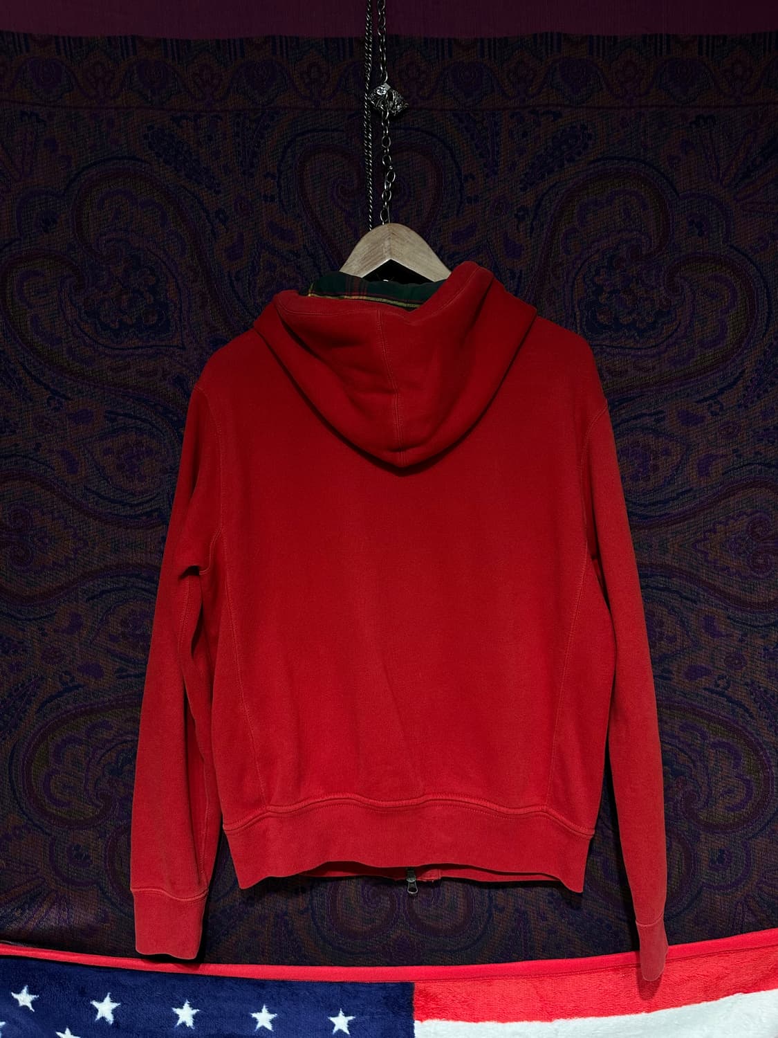 폴로 랄프로렌 레드 빅포니 기모 후드집업 상품이미지2