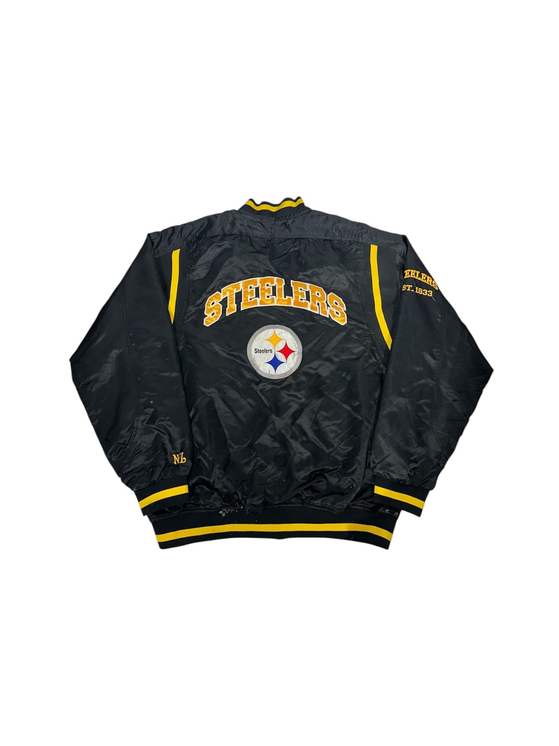 Nfl 블랙 피치버그 스틸러스 바시티 자켓 XL 상품이미지6