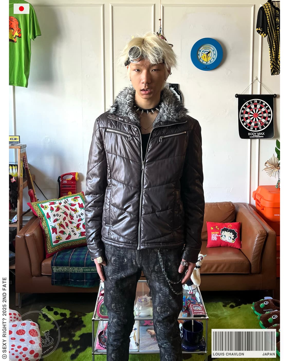 90-00s LOUIS CHAVLON V-Kei Fur Padded JK 상품이미지1