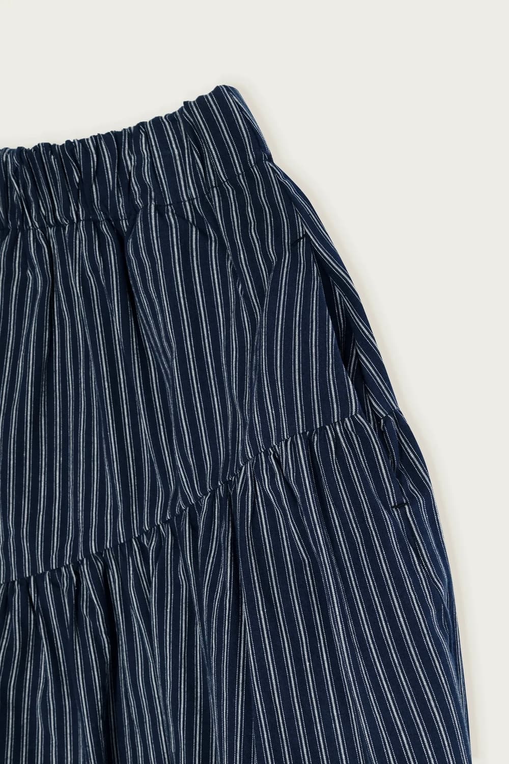 페스토 스트라이프 에세메트리 미디 스커트 다크 레이크 상품이미지6