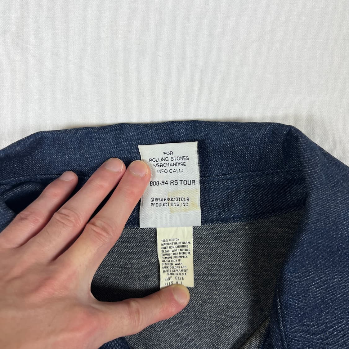 90‘s 94년도 롤링스톤스 밴드 94/95 투어 데님 초어자켓 상품이미지10