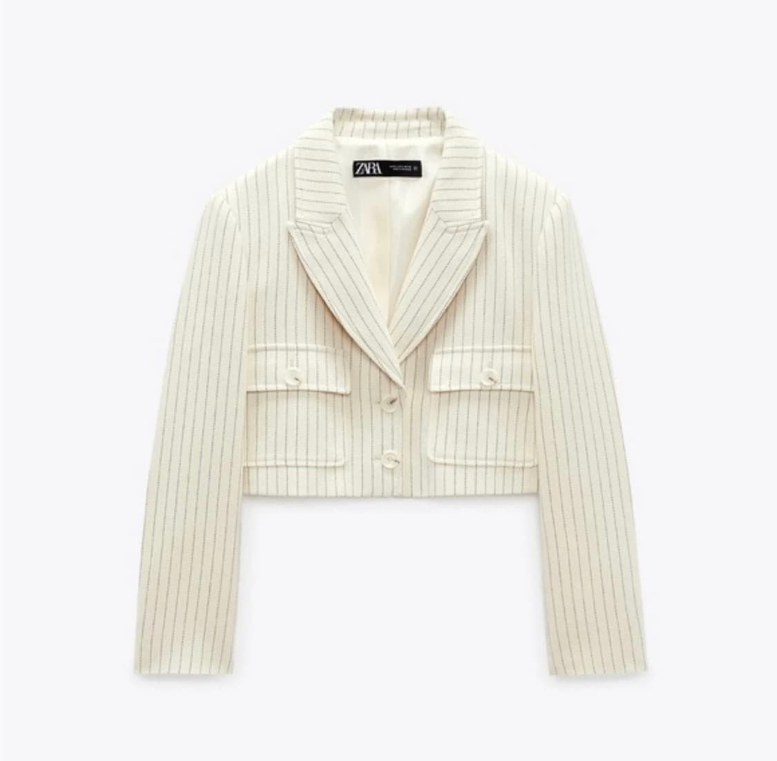 자라 스트라이프 크롭 블레이저 자켓 (S) 상품이미지1